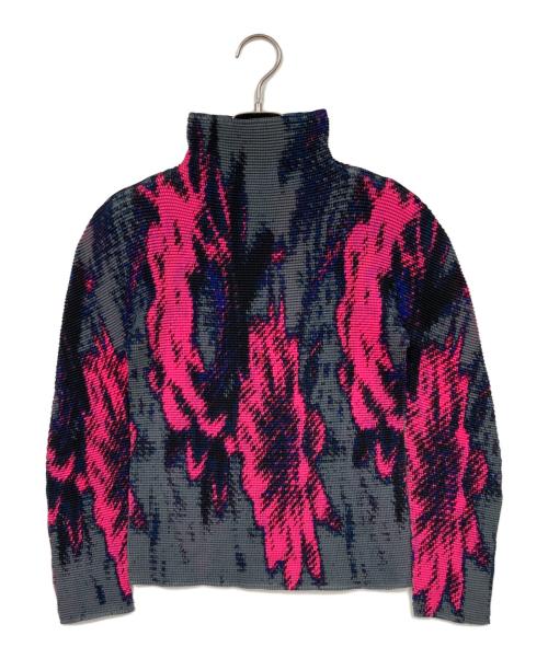 me ISSEY MIYAKE（ミーイッセイ ミヤケ）me ISSEY MIYAKE (ミーイッセイ ミヤケ) プリーツカットソー パープル サイズ:-の古着・服飾アイテム