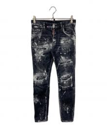 DSQUARED2（ディースクエアード）の古着「デニムパンツ」｜ブラック
