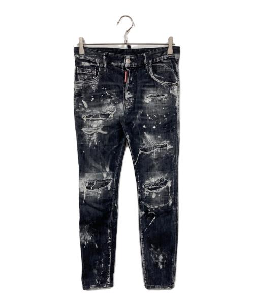 DSQUARED2（ディースクエアード）DSQUARED2 (ディースクエアード) デニムパンツ ブラック サイズ:42の古着・服飾アイテム