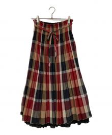 BLUE LABEL CRESTBRIDGE（ブルーレーベルクレストブリッジ）の古着「スカート」｜レッド