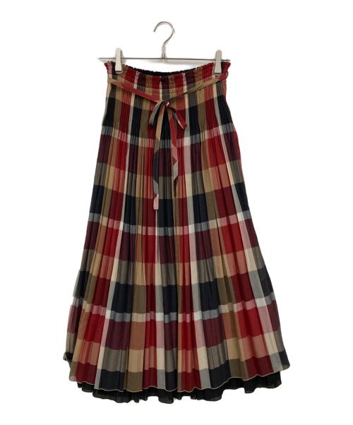 BLUE LABEL CRESTBRIDGE（ブルーレーベルクレストブリッジ）BLUE LABEL CRESTBRIDGE (ブルーレーベルクレストブリッジ) スカート レッド サイズ:38の古着・服飾アイテム