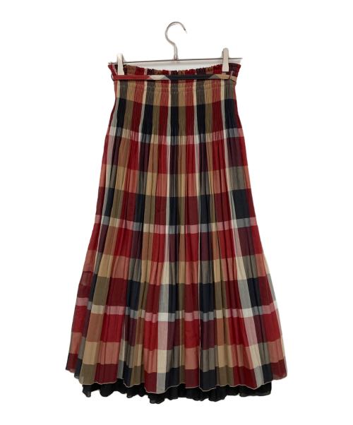 BLUE LABEL CRESTBRIDGE（ブルーレーベルクレストブリッジ）BLUE LABEL CRESTBRIDGE (ブルーレーベルクレストブリッジ) スカート レッド サイズ:38の古着・服飾アイテム