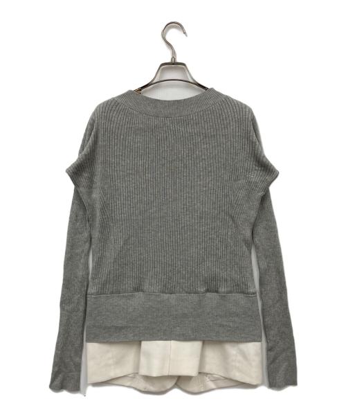 sacai（サカイ）sacai (サカイ) レイヤードニット グレー サイズ:1の古着・服飾アイテム