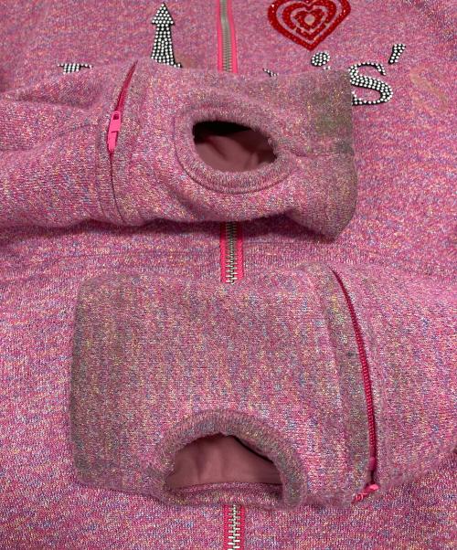 DINO WORKS（ディノワークス）DINO WORKS (ディノワークス) ジップパーカー ピンク サイズ:ONE SIZEの古着・服飾アイテム