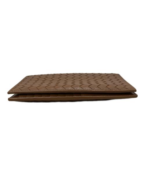 BOTTEGA VENETA（ボッテガベネタ）BOTTEGA VENETA (ボッテガベネタ) 2つ折り財布 ブラウンの古着・服飾アイテム