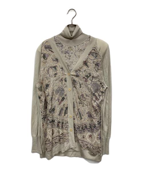 HERMES（エルメス）HERMES (エルメス) カシミヤシルクアンサンブルカーディガン グレー サイズ:LAの古着・服飾アイテム