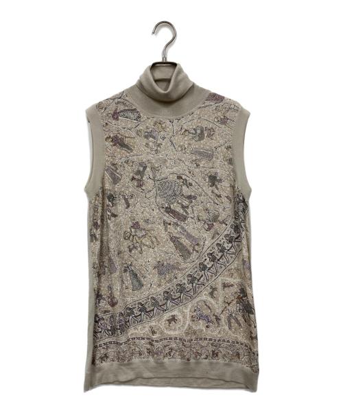 HERMES（エルメス）HERMES (エルメス) カシミヤシルクアンサンブルカーディガン グレー サイズ:LAの古着・服飾アイテム