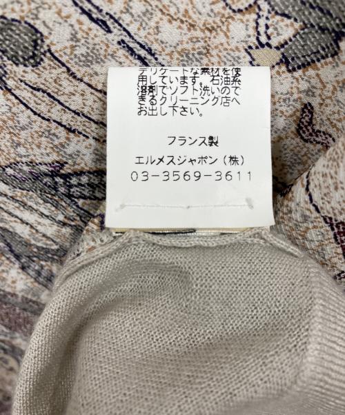HERMES（エルメス）HERMES (エルメス) カシミヤシルクアンサンブルカーディガン グレー サイズ:LAの古着・服飾アイテム
