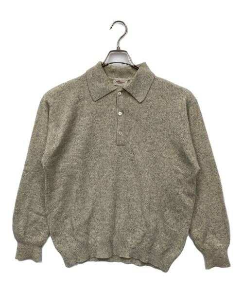 BRIONI SPORT（ブリオーニ・スポーツ）BRIONI SPORT (ブリオーニ・スポーツ) ニットポロシャツ ベージュ サイズ:表記なしの古着・服飾アイテム