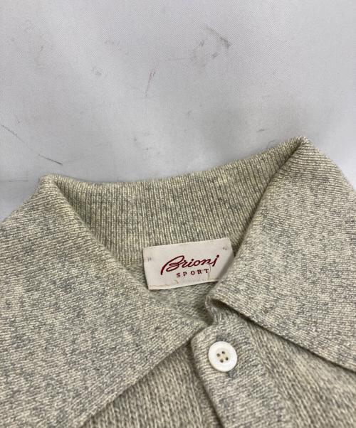 BRIONI SPORT（ブリオーニ・スポーツ）BRIONI SPORT (ブリオーニ・スポーツ) ニットポロシャツ ベージュ サイズ:表記なしの古着・服飾アイテム