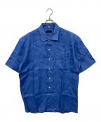 BRIONIブリオーニ）の古着「リネン半袖シャツ」｜ブルー