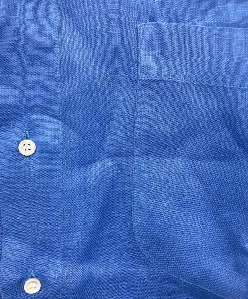 BRIONI（ブリオーニ）BRIONI (ブリオーニ) リネン半袖シャツ ブルー サイズ:16　1/2の古着・服飾アイテム