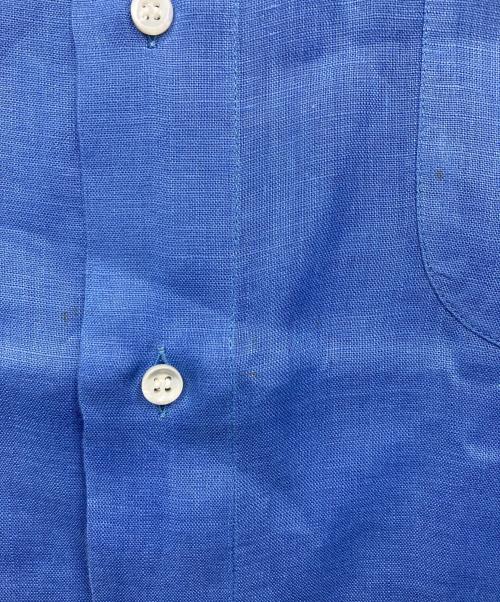 BRIONI（ブリオーニ）BRIONI (ブリオーニ) リネン半袖シャツ ブルー サイズ:16　1/2の古着・服飾アイテム