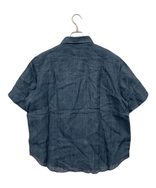 BRIONI（ブリオーニ）BRIONI (ブリオーニ) リネン半袖シャツ ネイビー サイズ:Vの古着・服飾アイテム