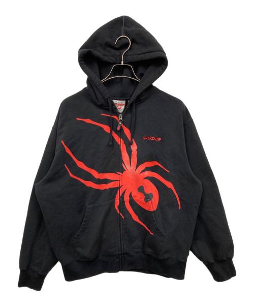 SUPREME（シュプリーム）SUPREME (シュプリーム) SPYDER (スパイダー) ジップパーカー ブラック サイズ:MEDIUMの古着・服飾アイテム