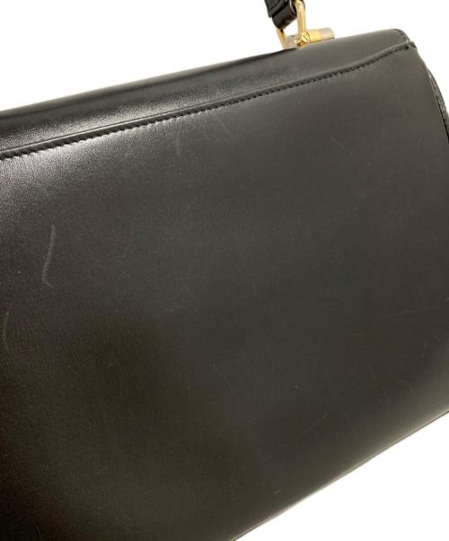 GUCCI（グッチ）GUCCI (グッチ) レザーハンドバッグ ブラックの古着・服飾アイテム