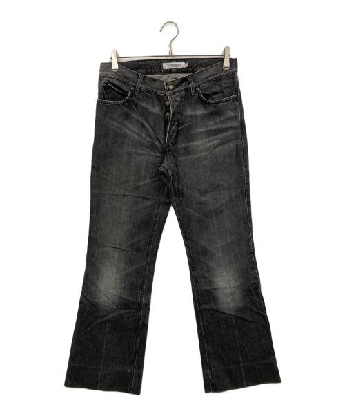 Yves Saint Laurent（イヴサンローラン）Yves Saint Laurent (イヴサンローラン) バックカサンドラロゴデニムパンツ ブラック サイズ:48の古着・服飾アイテム