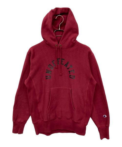 Champion（チャンピオン）Champion (チャンピオン) UNDEFEATED (アンディフィーテッド) パーカー レッド サイズ:MEDIUMの古着・服飾アイテム