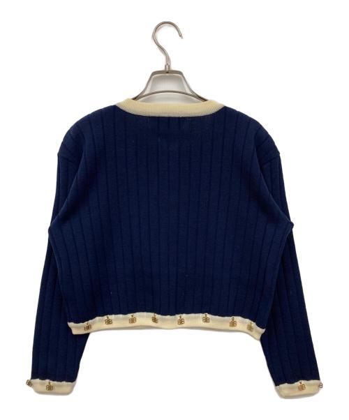 BALENCIAGA（バレンシアガ）BALENCIAGA (バレンシアガ) クロップドカーディガン ネイビー サイズ:Mの古着・服飾アイテム