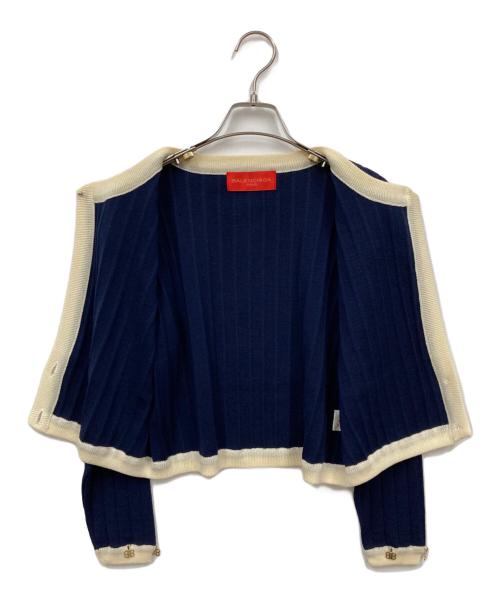 BALENCIAGA（バレンシアガ）BALENCIAGA (バレンシアガ) クロップドカーディガン ネイビー サイズ:Mの古着・服飾アイテム