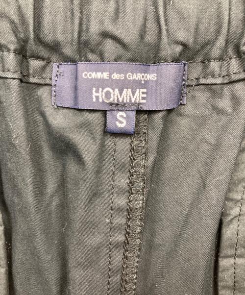 COMME des GARCONS HOMME（コムデギャルソン オム）COMME des GARCONS HOMME (コムデギャルソン オム) 綿ツイルニドム加工パンツ ブラック サイズ:Sの古着・服飾アイテム