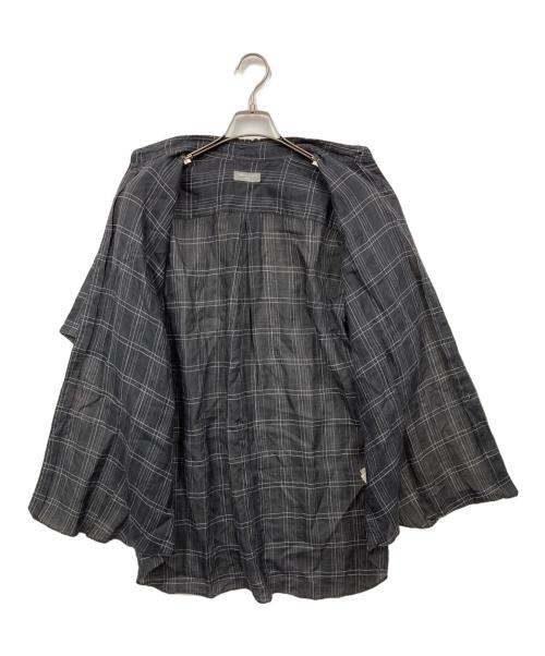 COMME des GARCONS HOMME（コムデギャルソン オム）COMME des GARCONS HOMME (コムデギャルソン オム) 半袖チェックリネンシャツ ブラック サイズ:表記無しの古着・服飾アイテム