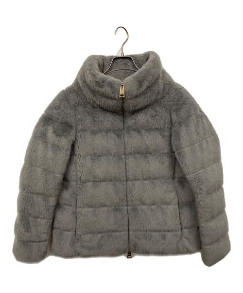 HERNO（ヘルノ）HERNO (ヘルノ) ECO FUR DOWNJACKET グレー サイズ:42の古着・服飾アイテム