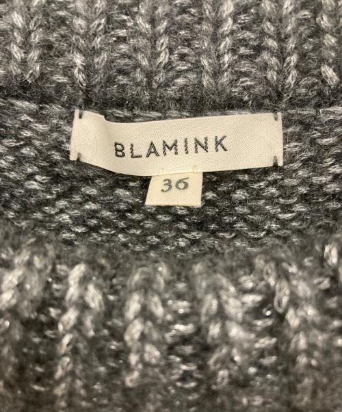 BLAMINK（ブラミンク）BLAMINK (ブラミンク) ラメクルーネックセーター グレー サイズ:36の古着・服飾アイテム
