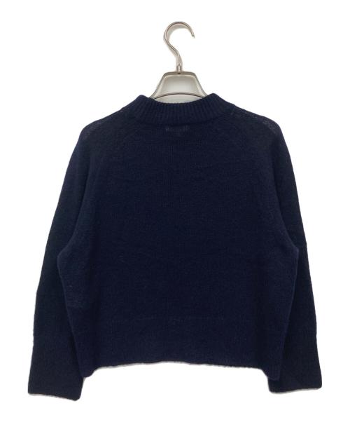 BLAMINK（ブラミンク）BLAMINK (ブラミンク) カシミヤ シルク クルーネックニット ネイビー サイズ:36の古着・服飾アイテム