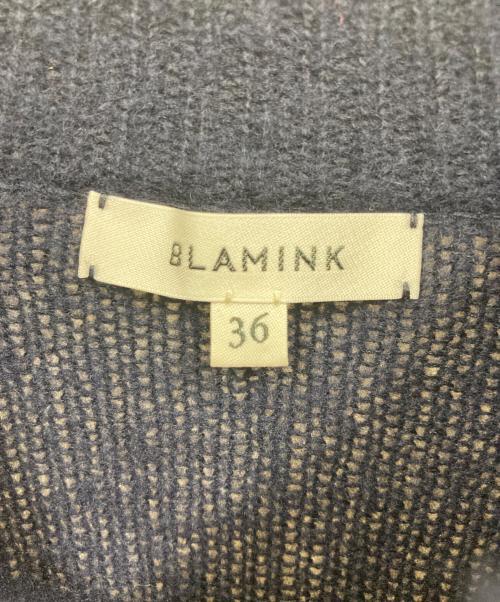 BLAMINK（ブラミンク）BLAMINK (ブラミンク) カシミヤ シルク クルーネックニット ネイビー サイズ:36の古着・服飾アイテム