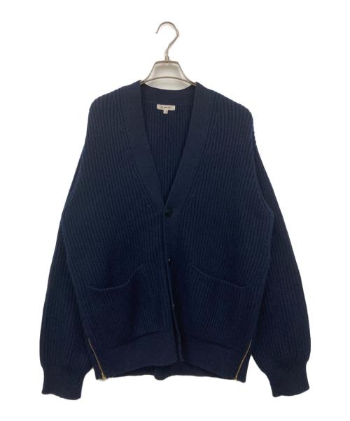 BLAMINK（ブラミンク）BLAMINK (ブラミンク) サイドジップカーディガン ネイビー サイズ:38の古着・服飾アイテム