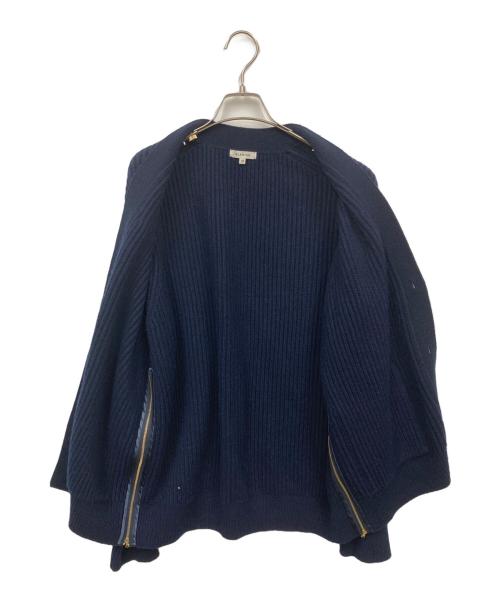 BLAMINK（ブラミンク）BLAMINK (ブラミンク) サイドジップカーディガン ネイビー サイズ:38の古着・服飾アイテム