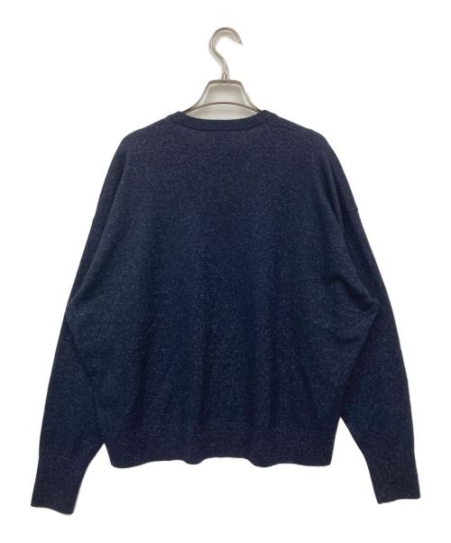 BLAMINK（ブラミンク）BLAMINK (ブラミンク) ラメロングスリーブニット ネイビー サイズ:36の古着・服飾アイテム
