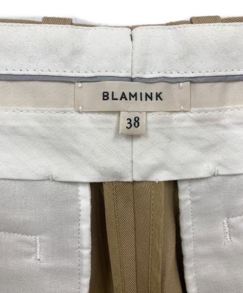 BLAMINK（ブラミンク）BLAMINK (ブラミンク) コットンサイドベルトパンツ ベージュ サイズ:38の古着・服飾アイテム