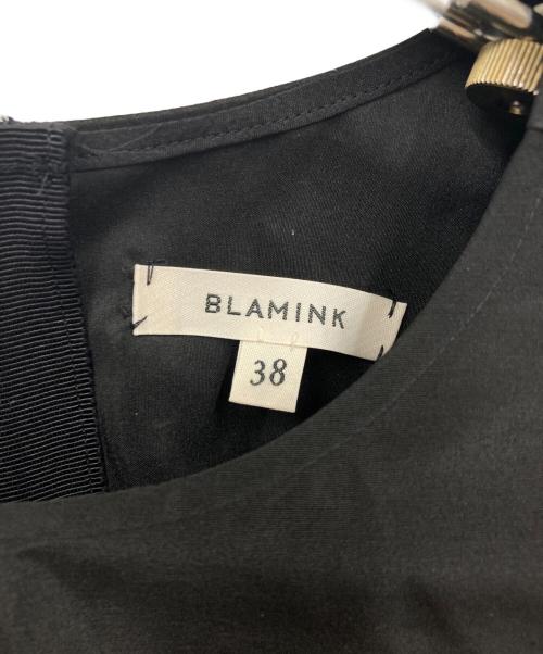 BLAMINK（ブラミンク）BLAMINK (ブラミンク) PRE クルーネックショートスリーブワンピース ブラック サイズ:38の古着・服飾アイテム