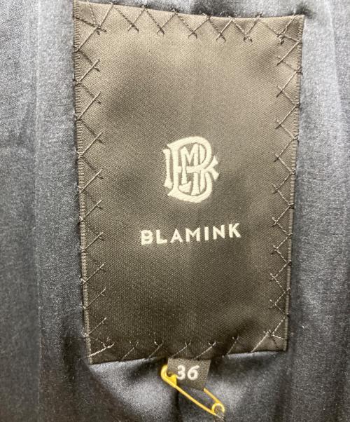 BLAMINK（ブラミンク）BLAMINK (ブラミンク) シルクコート ネイビー サイズ:36の古着・服飾アイテム
