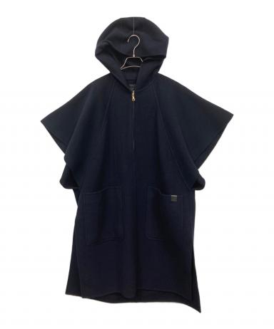 BLAMINK ブラミンク ポンチョ マント コート 36 中古・古着通販】BLAMINK (ブラミンク) フードポンチョ コート