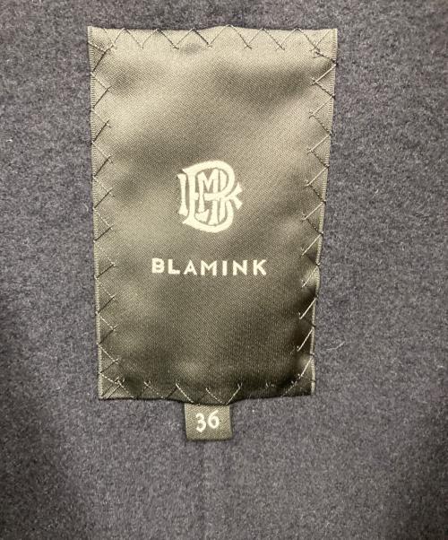 BLAMINK（ブラミンク）BLAMINK (ブラミンク) フードポンチョ コート ネイビー サイズ:36の古着・服飾アイテム