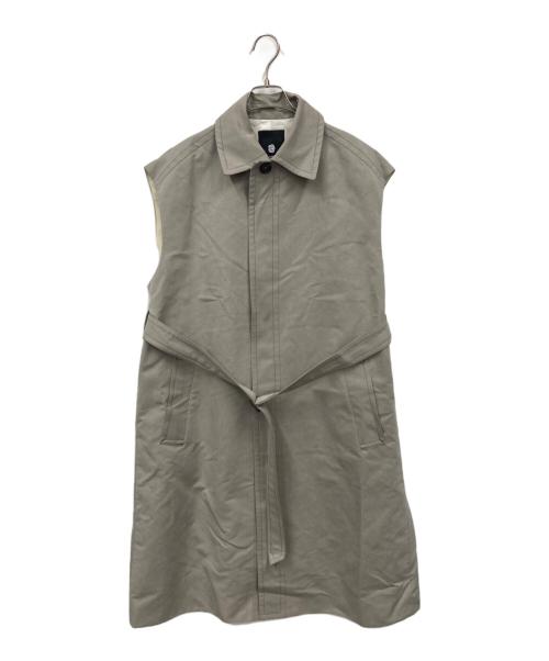 BLAMINK（ブラミンク）BLAMINK (ブラミンク) レギュラーカラー スリーブレス コート グレー サイズ:36の古着・服飾アイテム