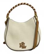 LAUREN RALPH LAURENローレン ラルフ ローレン）の古着「ペブルドレザーcharliショルダーバッグ」｜ホワイト