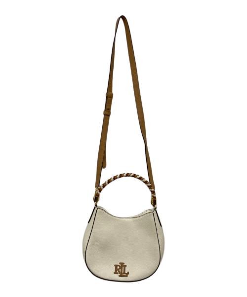 LAUREN RALPH LAUREN（ローレン ラルフ ローレン）LAUREN RALPH LAUREN (ローレン ラルフ ローレン) ペブルドレザーcharliショルダーバッグ ホワイトの古着・服飾アイテム