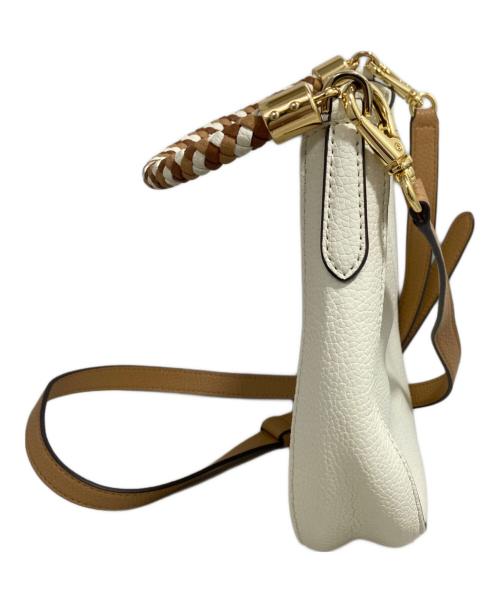 LAUREN RALPH LAUREN（ローレン ラルフ ローレン）LAUREN RALPH LAUREN (ローレン ラルフ ローレン) ペブルドレザーcharliショルダーバッグ ホワイトの古着・服飾アイテム