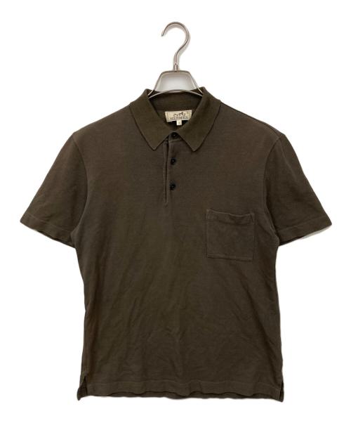 HERMES（エルメス）HERMES (エルメス) ポロシャツ カーキ サイズ:Ｓの古着・服飾アイテム