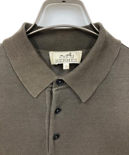 HERMES（エルメス）HERMES (エルメス) ポロシャツ カーキ サイズ:Ｓの古着・服飾アイテム
