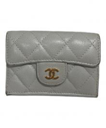 CHANEL（シャネル）の古着「クラシックスモール フラップウォレット」｜ライトグレー