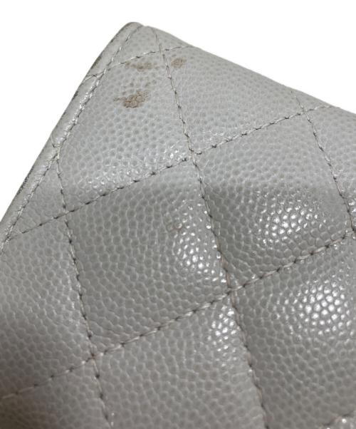 CHANEL（シャネル）CHANEL (シャネル) クラシックスモール フラップウォレット ライトグレーの古着・服飾アイテム