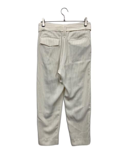 CULLNI（クルニ）CULLNI (クルニ) ベルト付ストライプパンツ ホワイト サイズ:1の古着・服飾アイテム