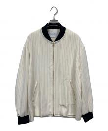 CULLNI（クルニ）の古着「LAYERED STRIPE MA-1」｜ベージュ