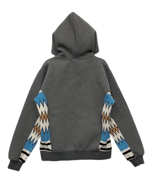 DOUBLE STANDARD CLOTHING（ダブルスタンダードクロージング）DOUBLE STANDARD CLOTHING (ダブルスタンダードクロージング) ジャガードニットドッキングパーカー グレー サイズ:46の古着・服飾アイテム