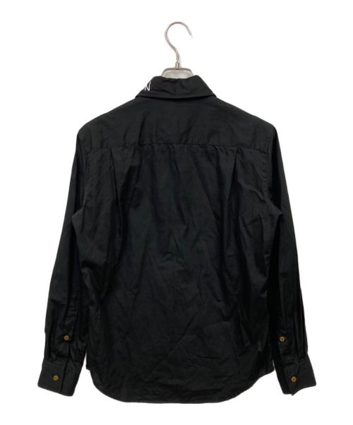 Vivienne Westwood man（ヴィヴィアン ウェストウッド マン）Vivienne Westwood man (ヴィヴィアン ウェストウッド マン) エンブロイダリー クラシックシャツ ブラック サイズ:46の古着・服飾アイテム
